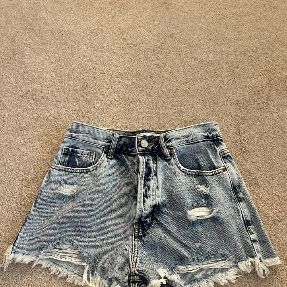 PacSun Blue Distressed Denim Shorts